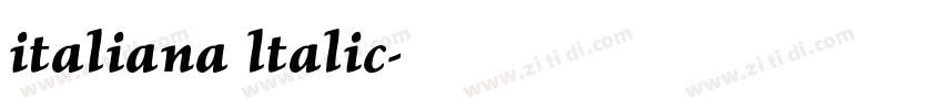 italiana ltalic字体转换